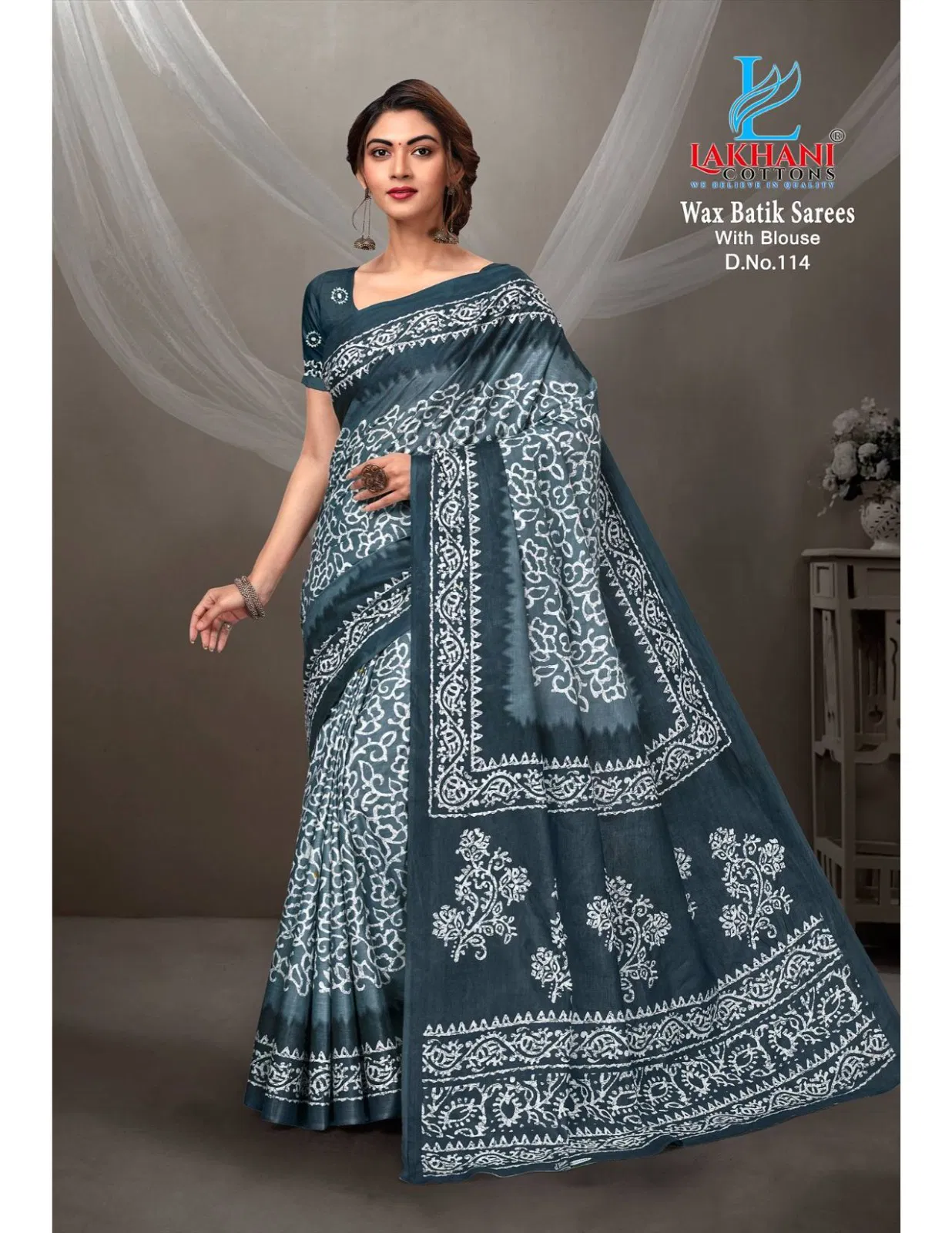 Wax Batik Vol 01 By Lakhani Heavy Cotton Printed Sarees Wholesalers In Delhi
